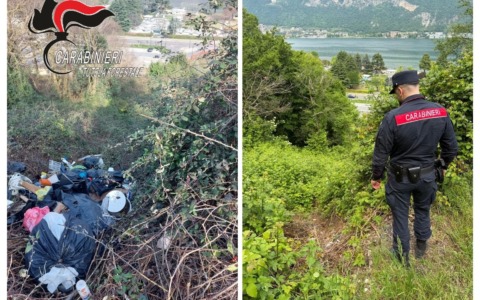 65enne multato e obbligato a ripulire dopo aver abbandonato rifiuti in una scarpata