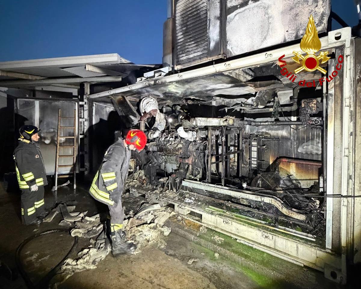 Rovato: incendiato un container per biogas