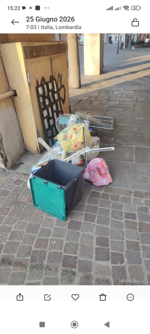 Iseo: multa da 4.800 euro per abbandono rifiuti in piazza Garibaldi